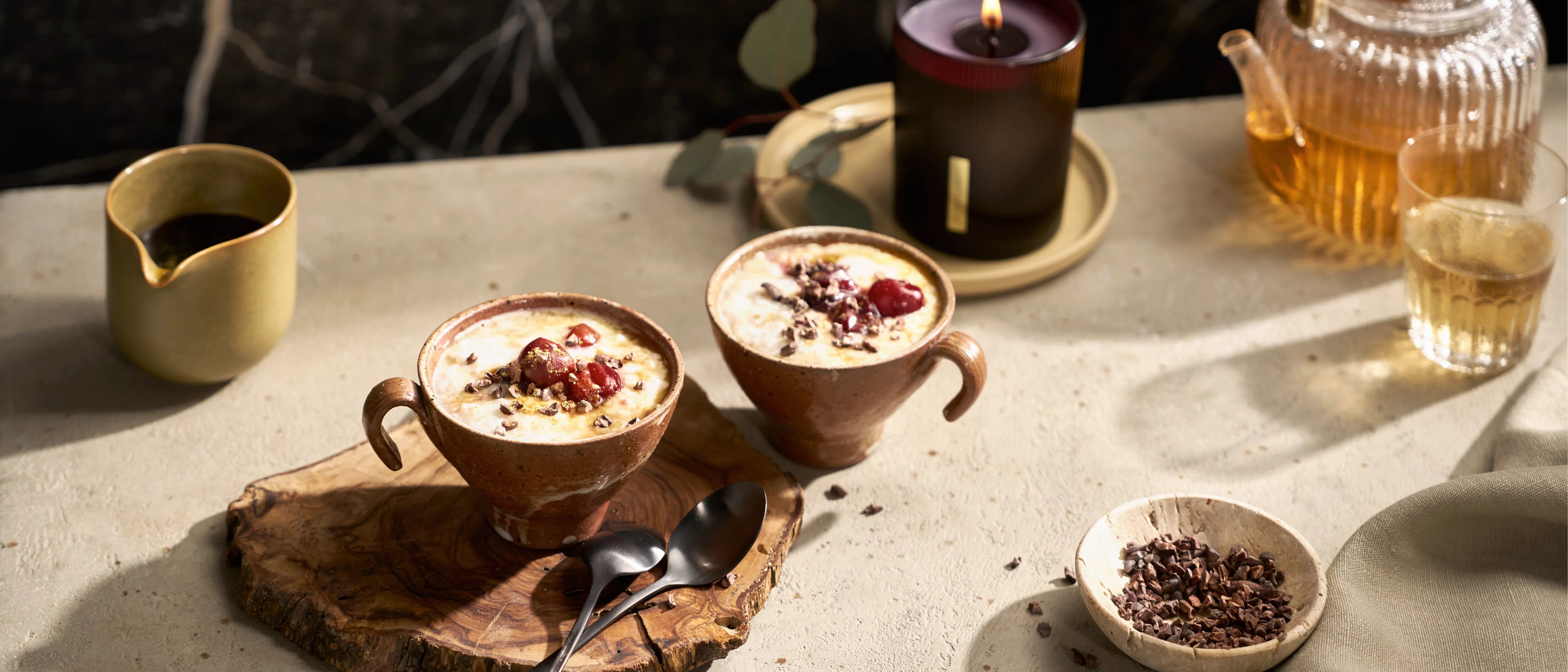 Pudding de riz aux cerises pour des matins tout en douceur