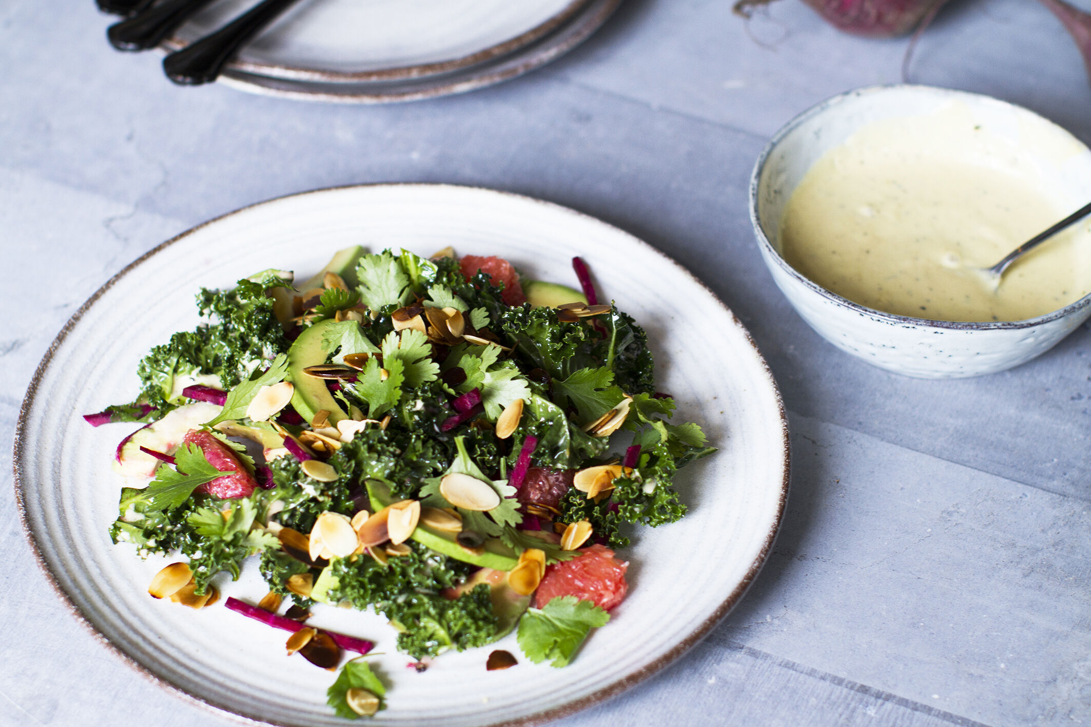 Working from home? Treat yourself to this delicious superfood salad with umami dressing