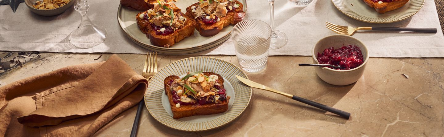 Up your festive brunch game with this roasted brioche & porchetta recipe